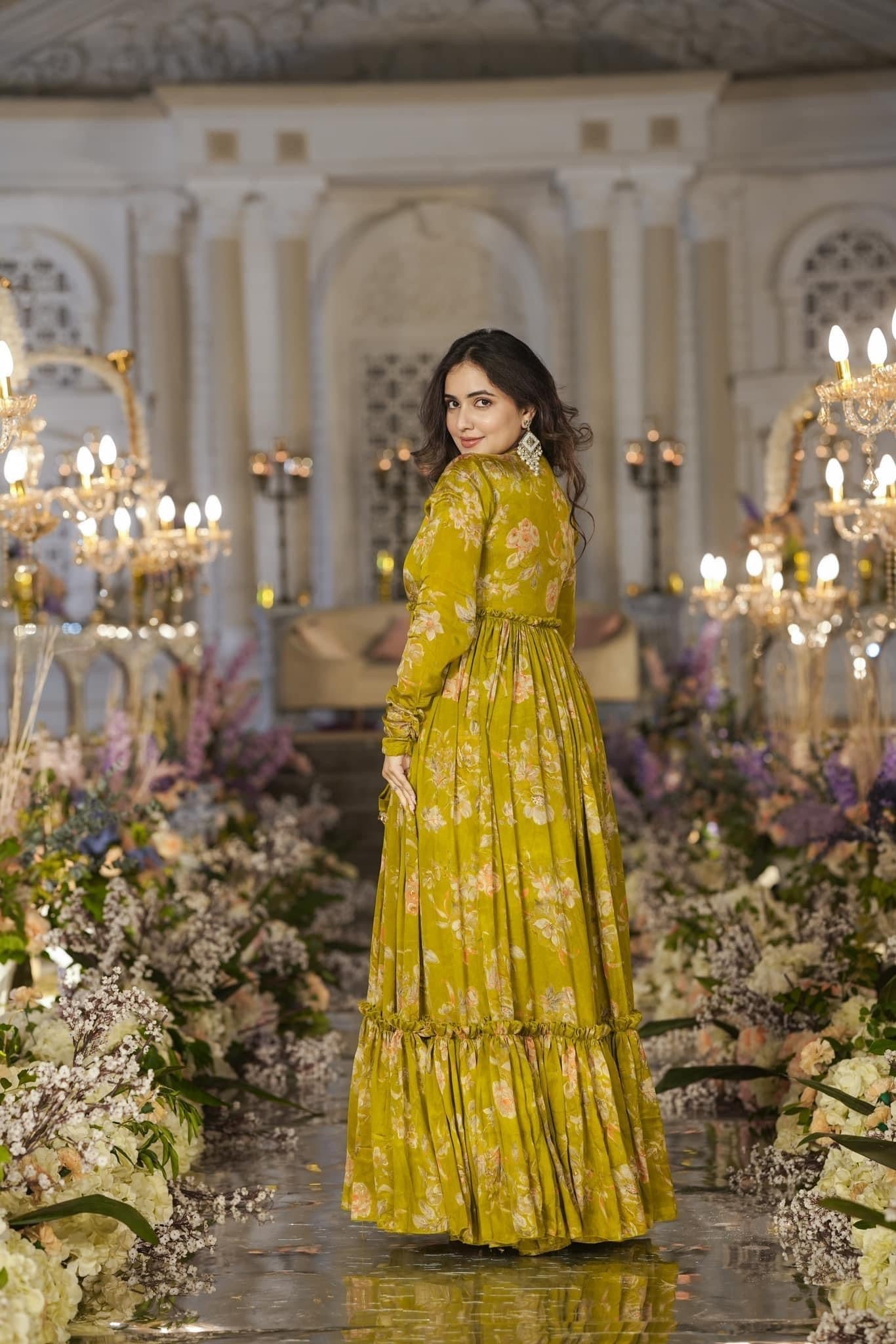 Heavy Airtex Chinon Digital Print Sharara Suit with Long Shrug Clothsvilla