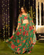 Heavy Airtex Chinon Digital Print Tiered Lehenga Choli Collection Clothsvilla