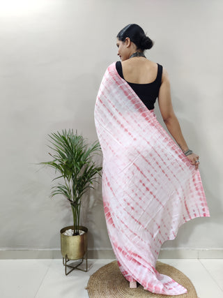 Heavy Chinon Prism Dyed Woven Ready-to-Wear Saree with Blouse Clothsvilla