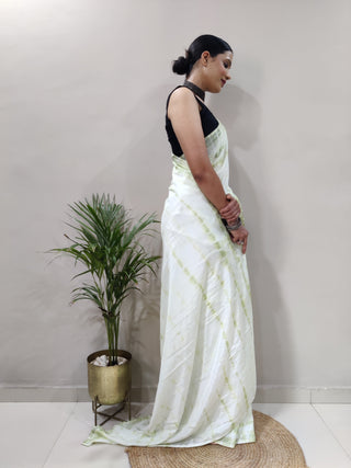 Heavy Chinon Prism Dyed Woven Ready-to-Wear Saree with Blouse Clothsvilla