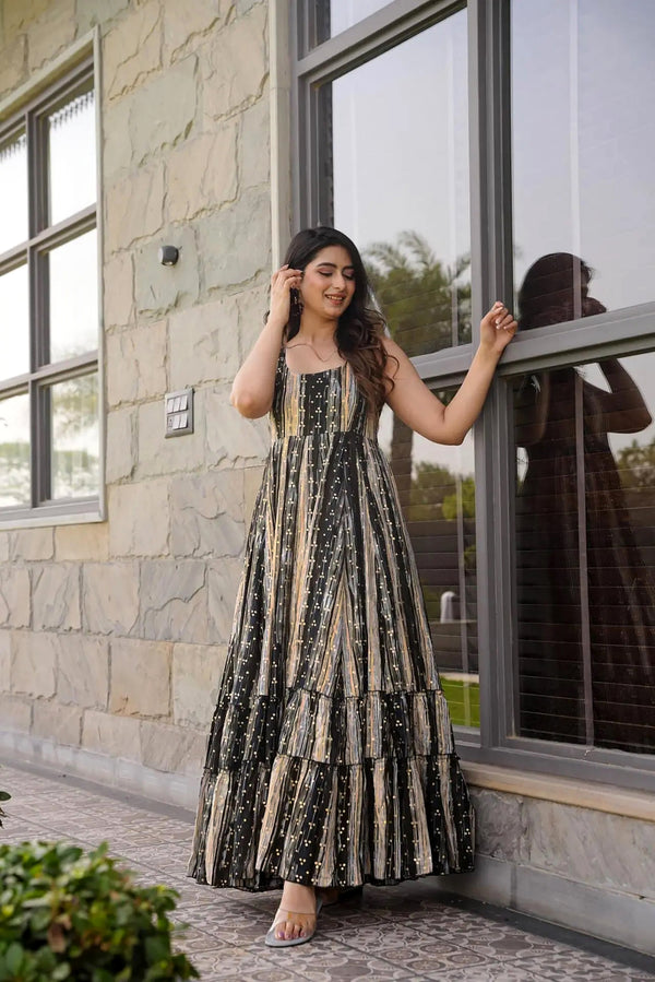 Heavy Digital Print Full Flare Anarkali Gown for Women Clothsvilla