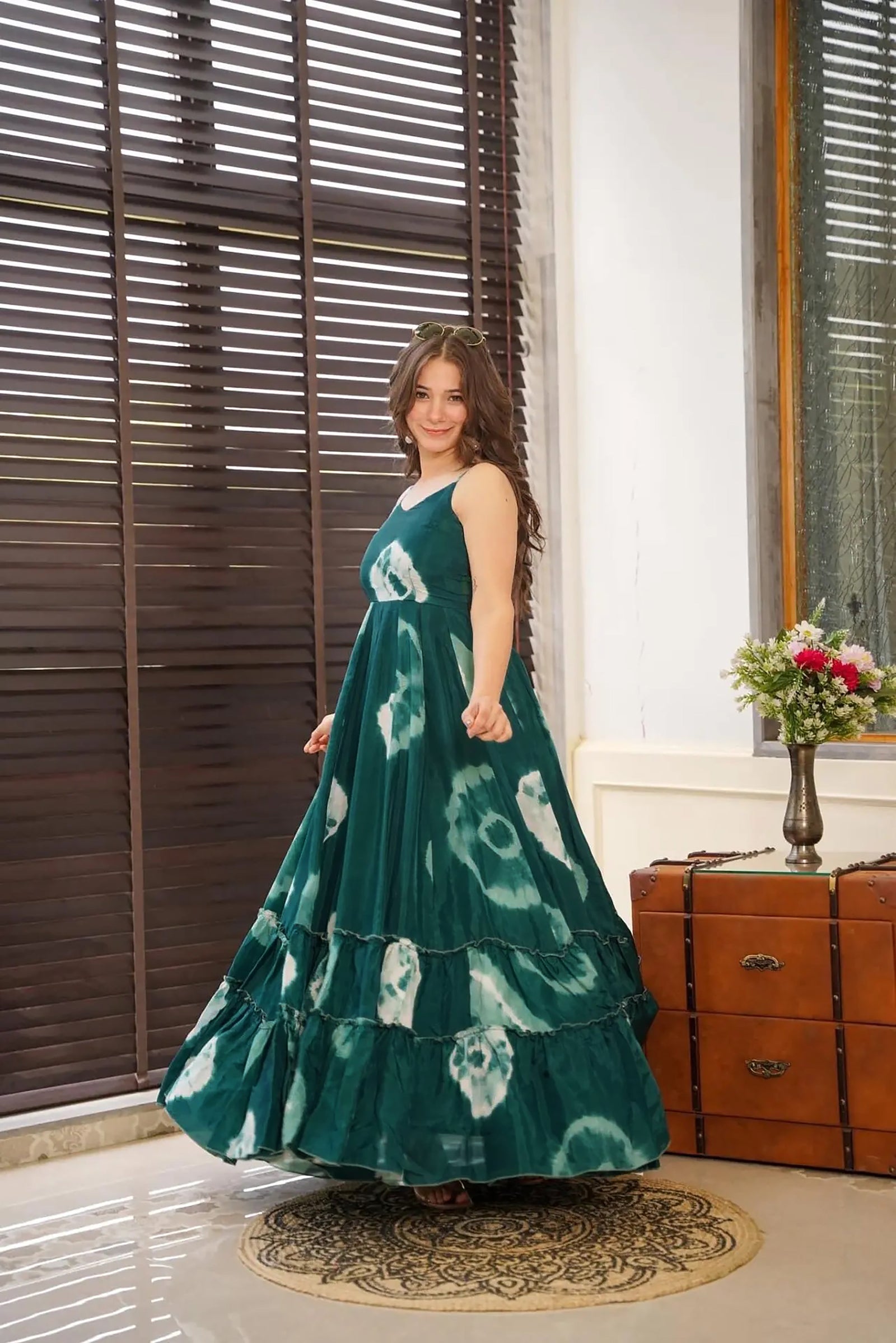 Heavy Digital Print Full Flare Anarkali Gown for Women Clothsvilla