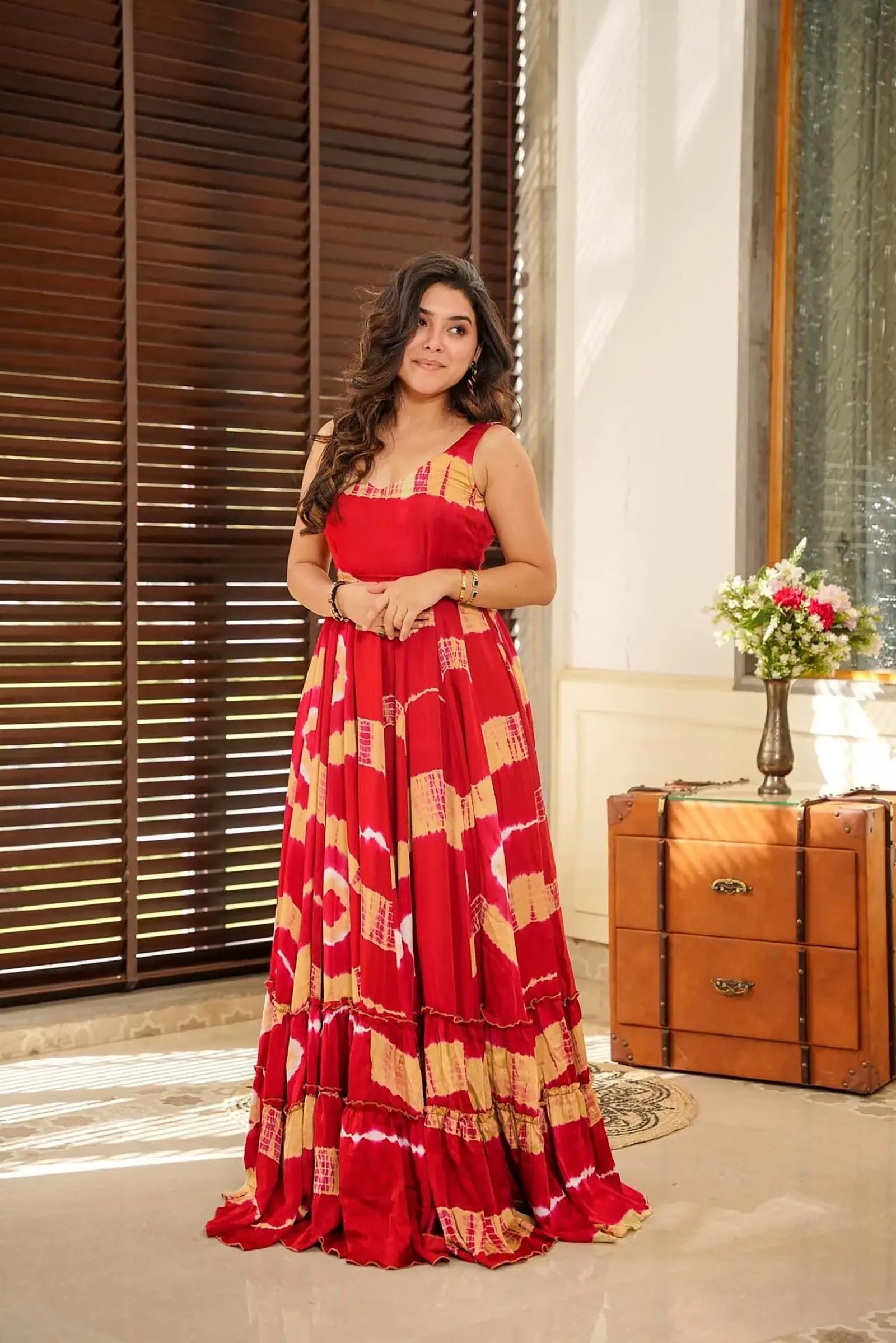 Heavy Digital Print Full Flare Anarkali Gown for Women Clothsvilla