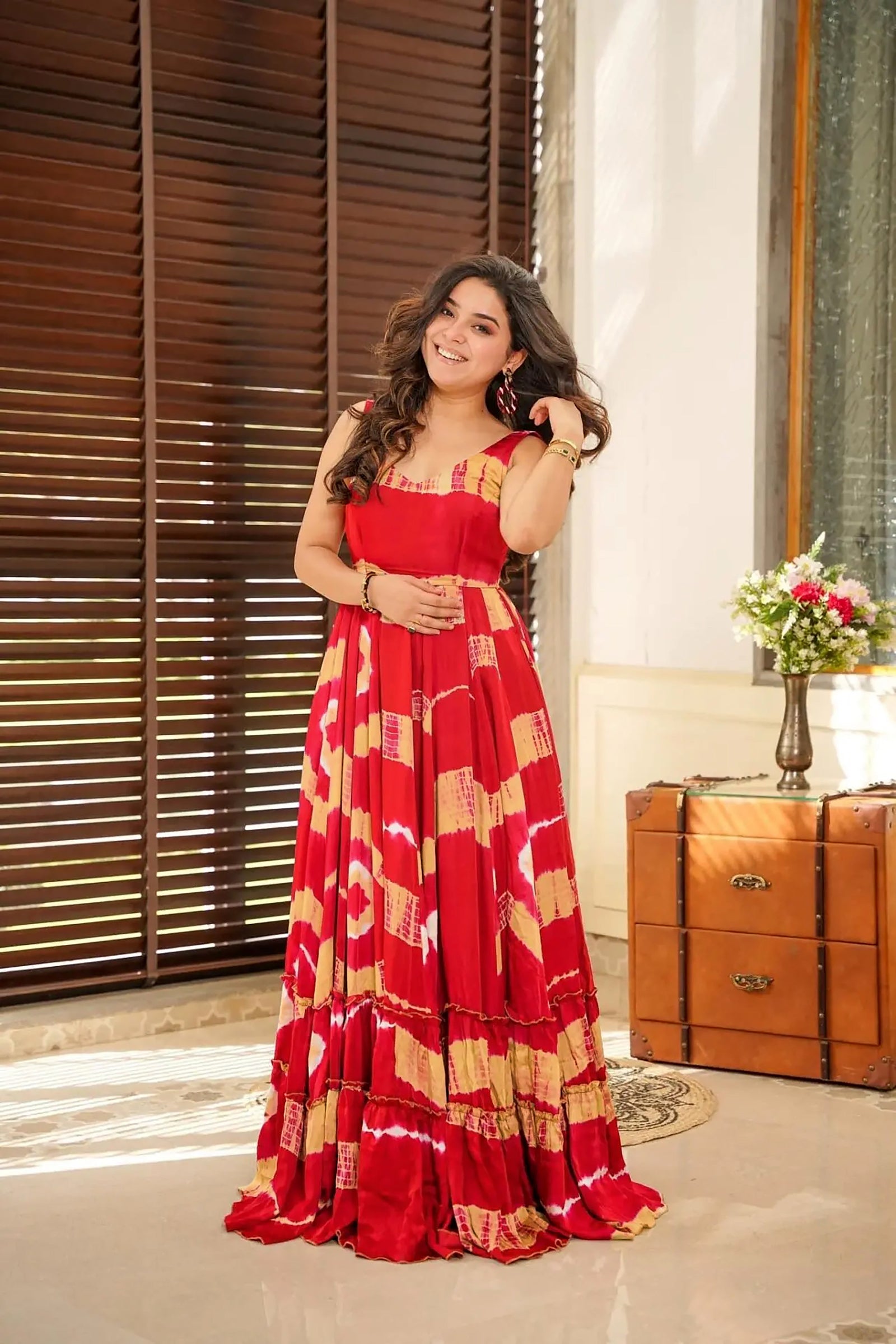 Heavy Digital Print Full Flare Anarkali Gown for Women Clothsvilla