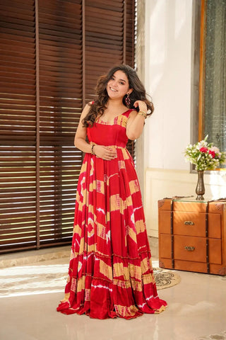 Heavy Digital Print Full Flare Anarkali Gown for Women Clothsvilla