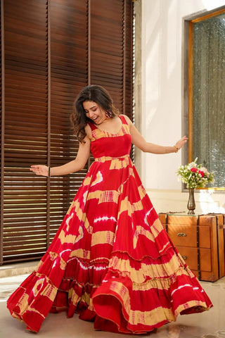 Heavy Digital Print Full Flare Anarkali Gown for Women Clothsvilla
