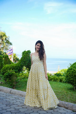 Heavy Digital Print Full Flare Anarkali Gown for Women Clothsvilla