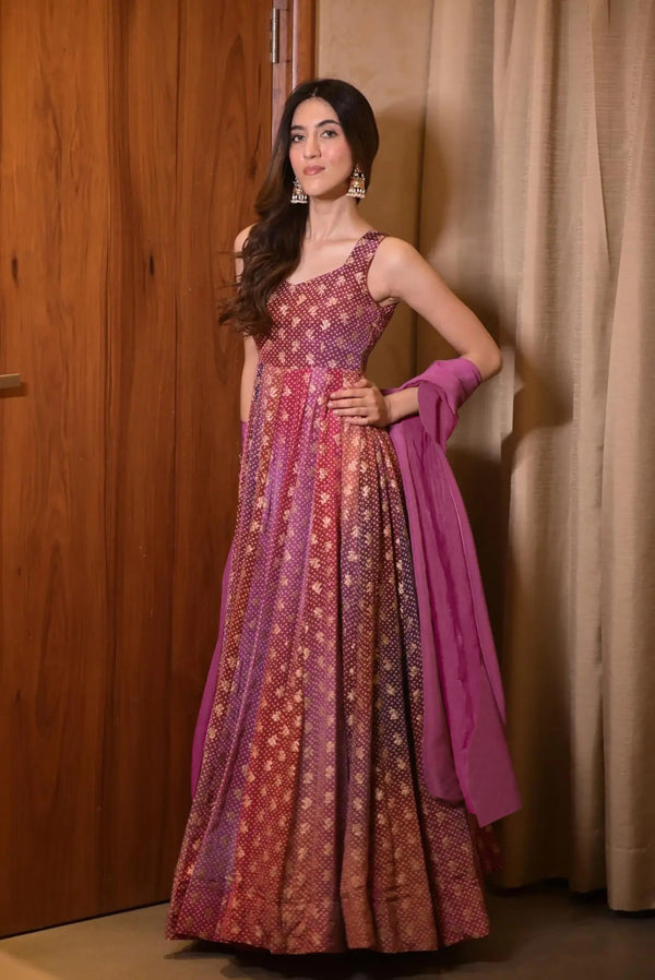 Heavy Digital Print Full Flare Gown Collection for Women Clothsvilla