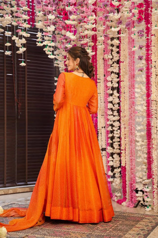 Heavy Digital Print Full Flare Gown Collection for Women Clothsvilla