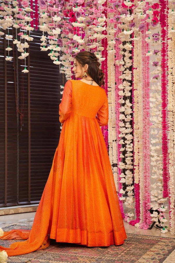 Heavy Digital Print Full Flare Gown Collection for Women Clothsvilla