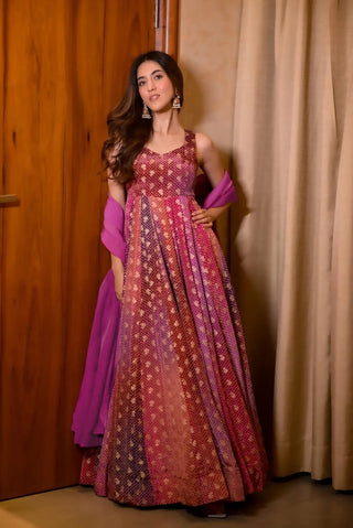 Heavy Digital Print Full Flare Gown Collection for Women Clothsvilla