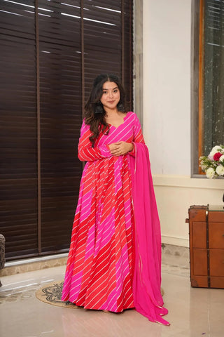Heavy Digital Print Full Flare Gown Collection for Women Clothsvilla