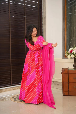 Heavy Digital Print Full Flare Gown Collection for Women Clothsvilla