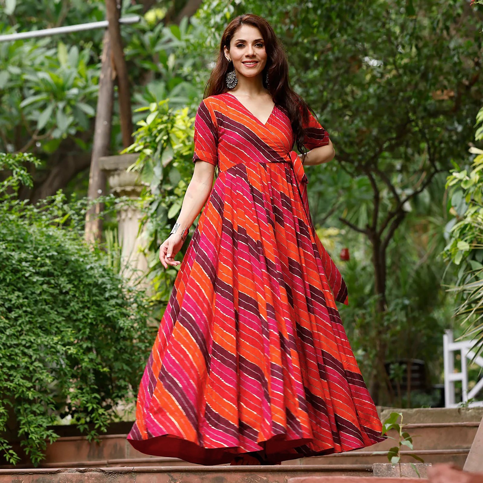 Heavy Digital Print Full Flare Gown Collection for Women Clothsvilla