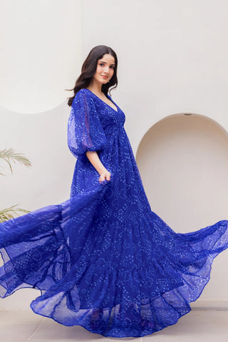 Heavy Faux Georgette Digital Print Anarkali Gown for Women Clothsvilla