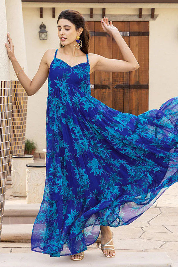 Heavy Faux Georgette Digital Print Anarkali Gown for Women Clothsvilla