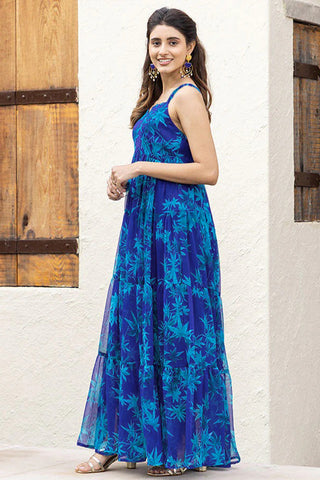 Heavy Faux Georgette Digital Print Anarkali Gown for Women Clothsvilla