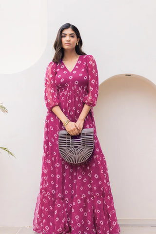 Heavy Faux Georgette Digital Print Anarkali Gown for Women Clothsvilla