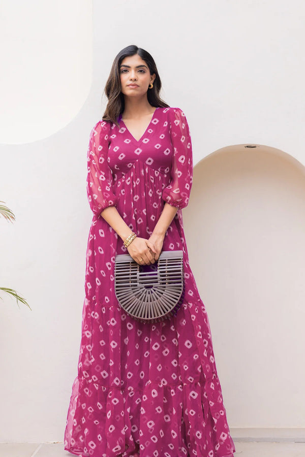 Heavy Faux Georgette Digital Print Anarkali Gown for Women Clothsvilla