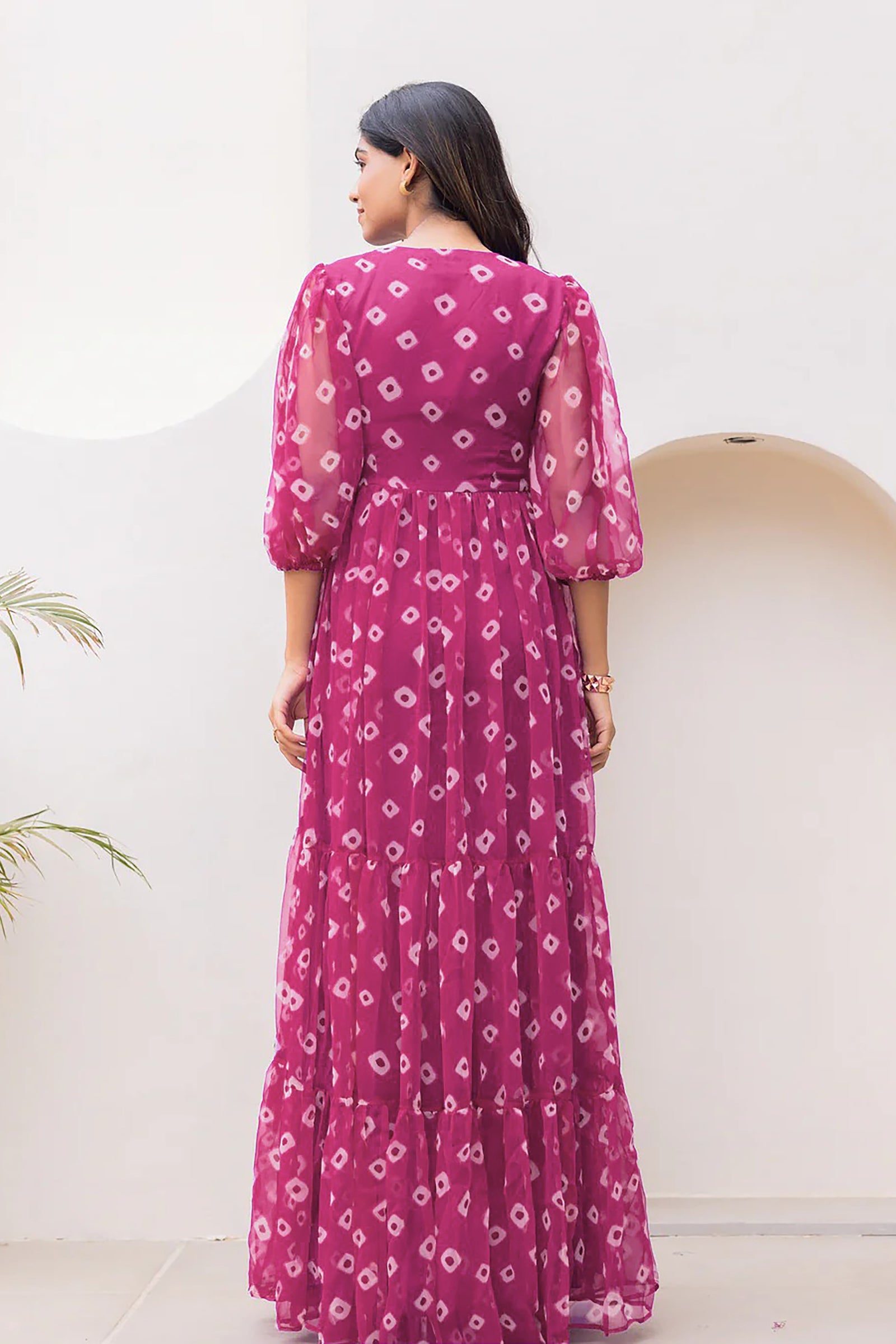 Heavy Faux Georgette Digital Print Anarkali Gown for Women Clothsvilla