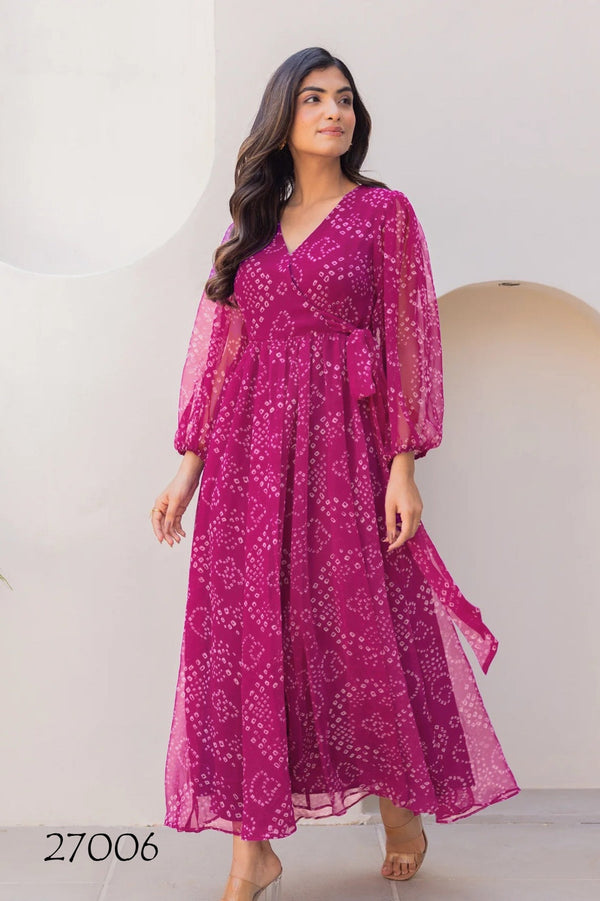 Heavy Faux Georgette Digital Print Flared Anarkali Gown for Women Clothsvilla