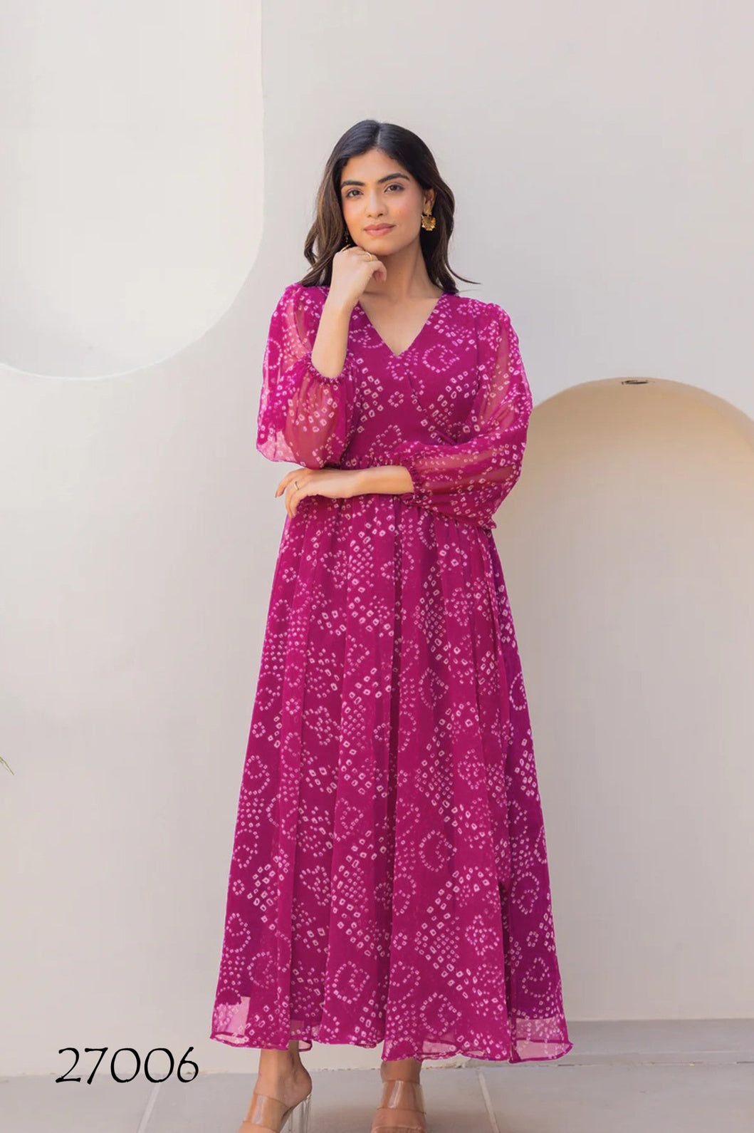Heavy Faux Georgette Digital Print Flared Anarkali Gown for Women Clothsvilla