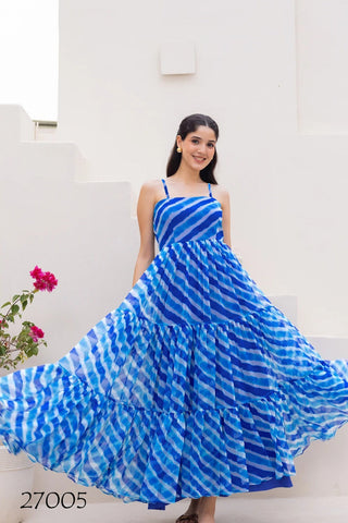 Heavy Faux Georgette Digital Print Flared Anarkali Gown for Women Clothsvilla
