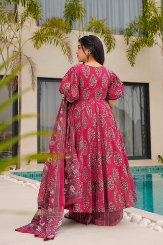 Heavy Mul Cotton Digital Print Anarkali Gown with Dupatta Clothsvilla