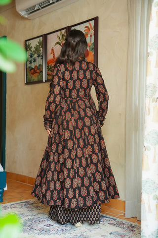 Heavy Rayon Digital Print Anarkali Kurti Pant Set Clothsvilla