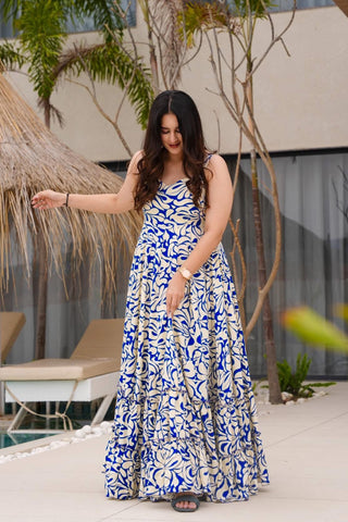 Heavy Rayon Digital Print Full Flare Anarkali Gown for Women Clothsvilla