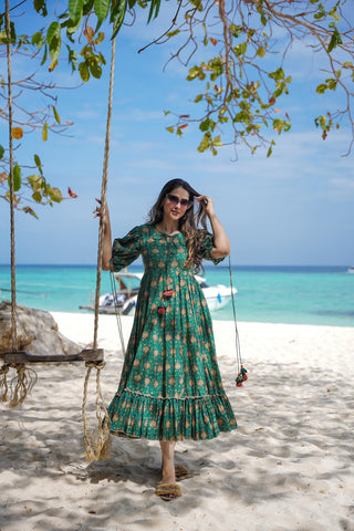 Heavy Rayon Digital Print Full Flare Anarkali Gown Clothsvilla