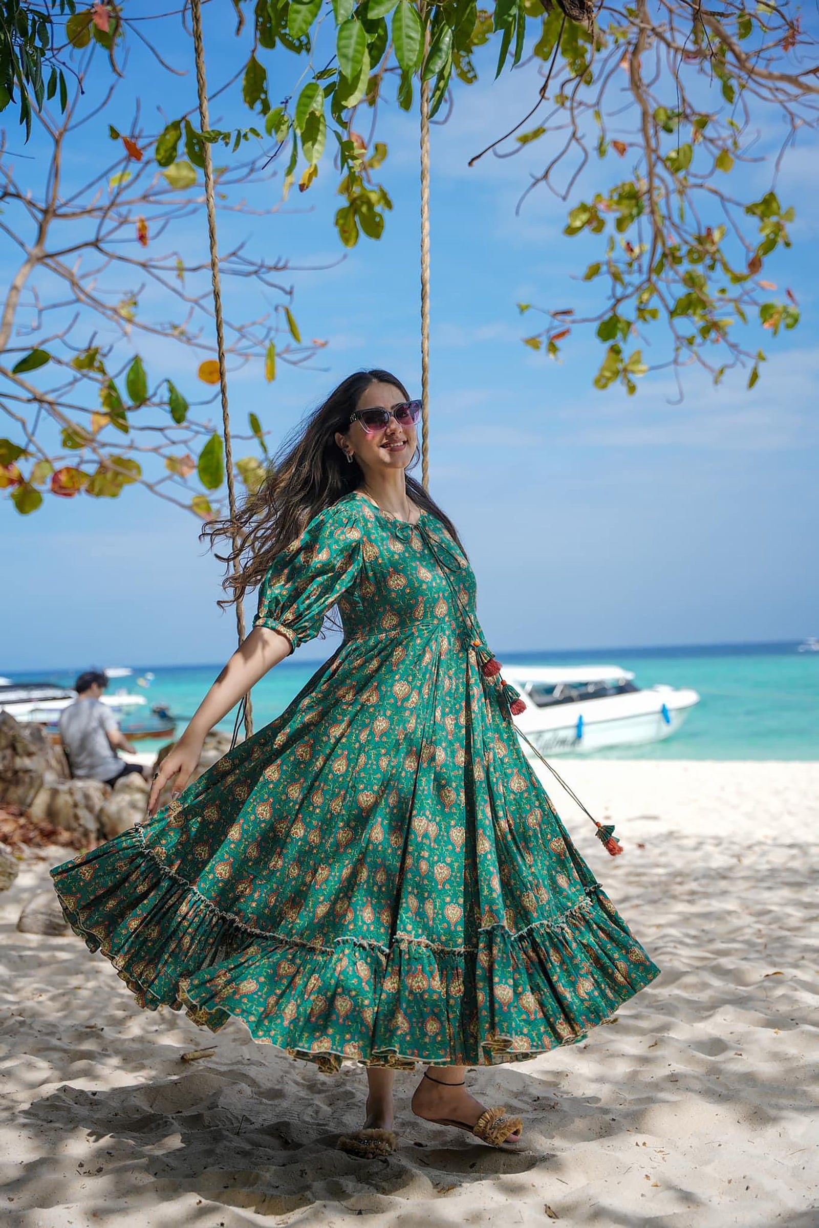 Heavy Rayon Digital Print Full Flare Anarkali Gown Clothsvilla