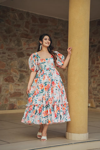 Heavy Rayon Digital Print Full Flare Anarkali Gown Clothsvilla