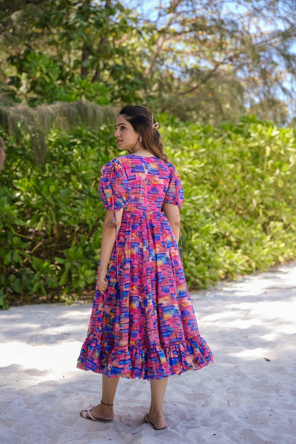 Heavy Rayon Digital Print Full Flare Anarkali Gown Clothsvilla