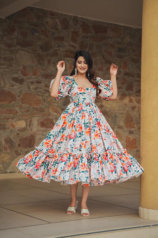 Heavy Rayon Digital Print Full Flare Anarkali Gown Clothsvilla