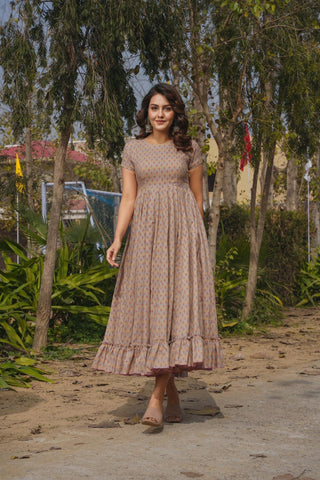 Heavy Rayon Digital Print Full Flare Anarkali Gown Clothsvilla