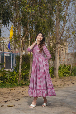 Heavy Rayon Digital Print Full Flare Anarkali Gown Clothsvilla