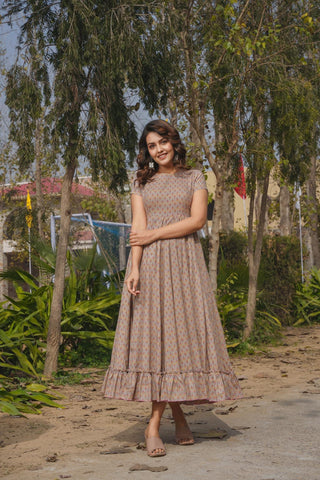 Heavy Rayon Digital Print Full Flare Anarkali Gown Clothsvilla