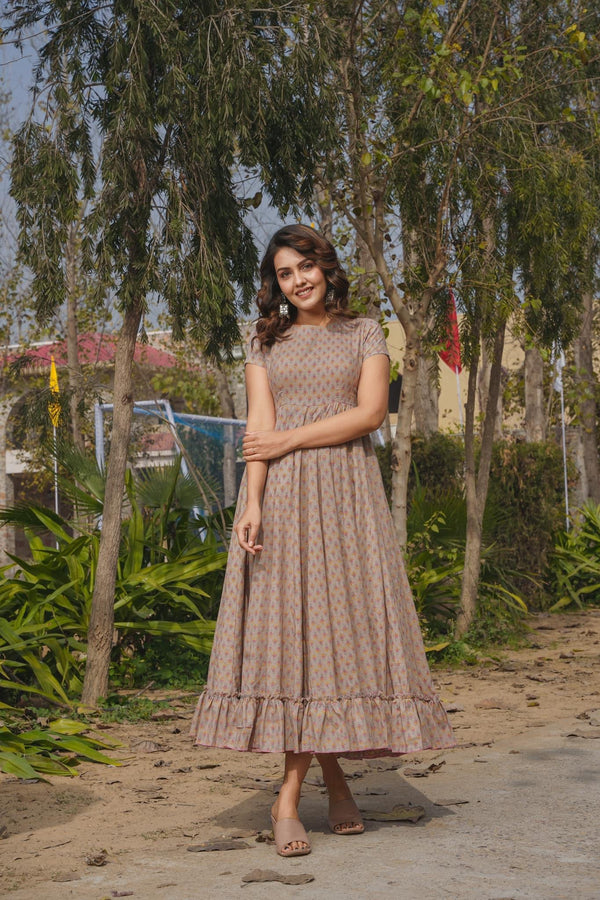 Heavy Rayon Digital Print Full Flare Anarkali Gown Clothsvilla