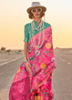 Load image into Gallery viewer, Hot Pink Elegant Tussar Silk Blend Saree with Blouse Piece ClothsVilla