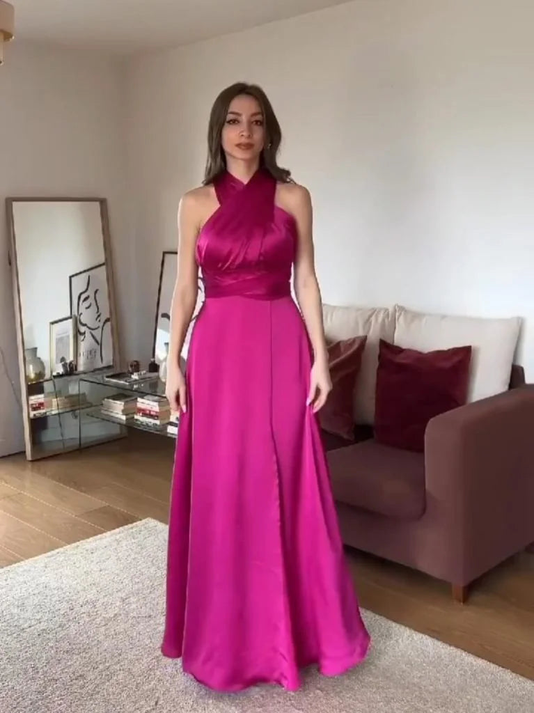 Hot Pink Party Wear Gown – Glamorous Style for Special Occasions Secondary image