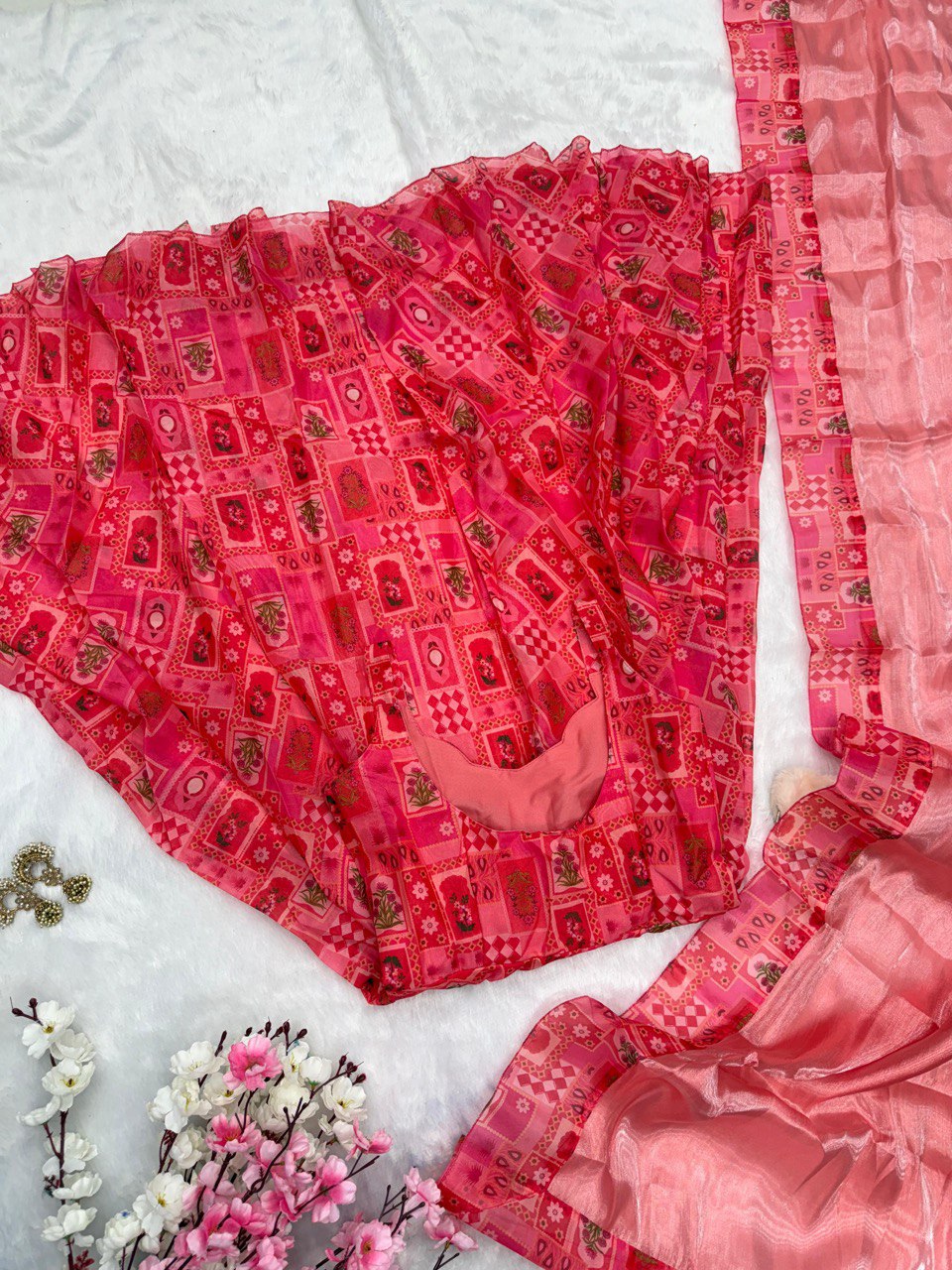 Hot Pink Ri8 Fashion - Exclusive Real Shoot Anarkali Gown with Dupatta | Elegance Redefined Clothsvilla