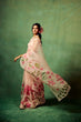 Load image into Gallery viewer, Blush Pink Pure Organza Saree with Hand-Painted White Floral Motifs and Sequin Detailing FANCY SAREES
