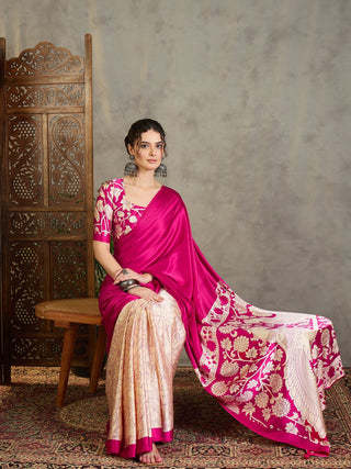 Ishvika Stylish Semi Modal Saree for Party & Festive Wear ClothsVilla