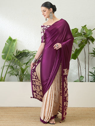 Ishvika Stylish Semi Modal Saree for Party & Festive Wear ClothsVilla