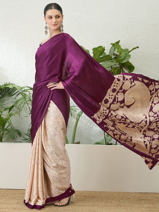 Ishvika Stylish Semi Modal Saree for Party & Festive Wear ClothsVilla