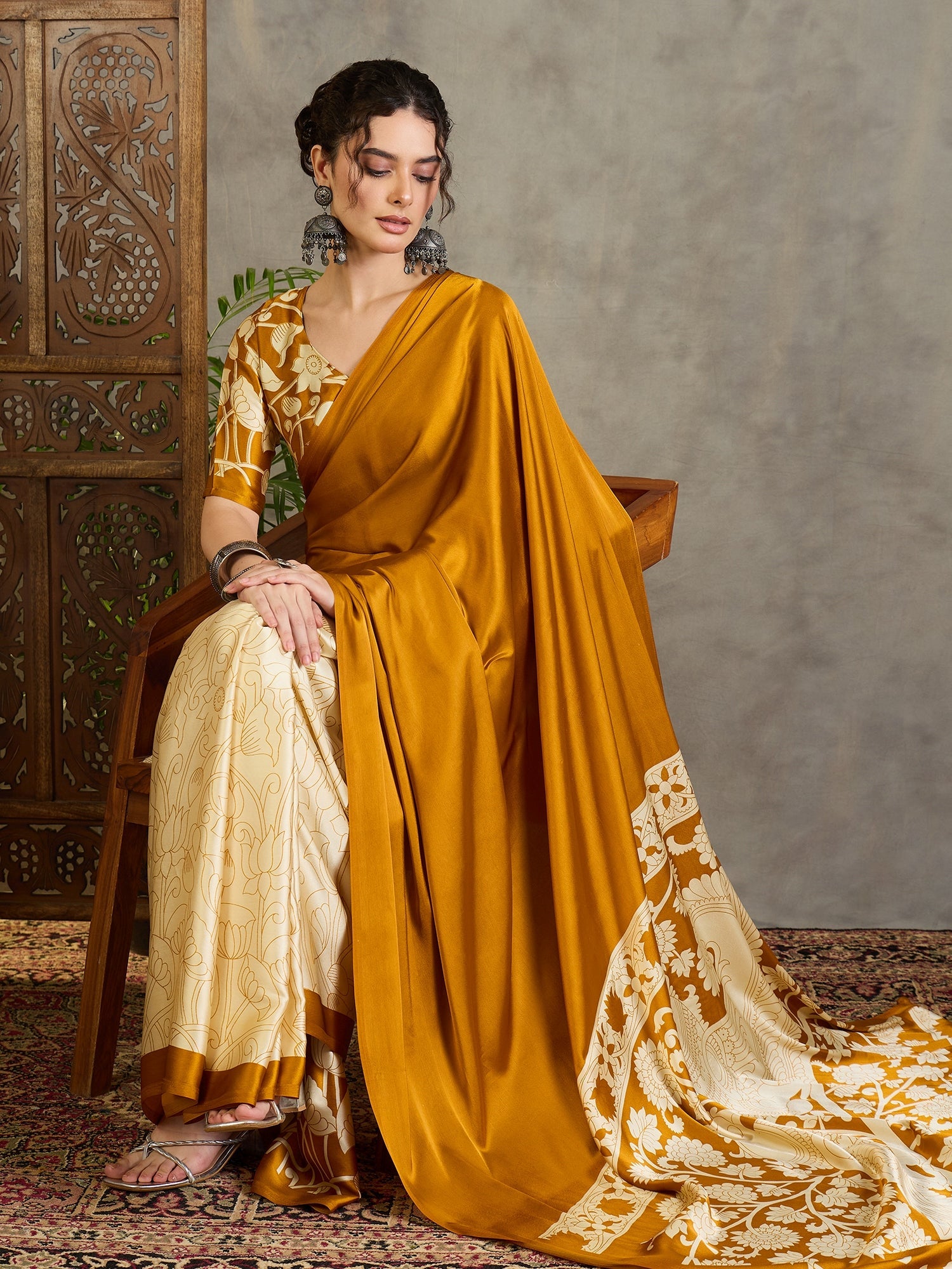 Ishvika Stylish Semi Modal Saree for Party & Festive Wear ClothsVilla