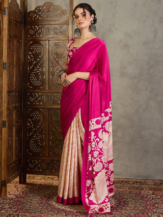 Ishvika Stylish Semi Modal Saree for Party & Festive Wear ClothsVilla