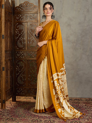 Ishvika Stylish Semi Modal Saree for Party & Festive Wear ClothsVilla