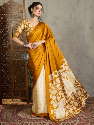 Ishvika Stylish Semi Modal Saree for Party & Festive Wear ClothsVilla